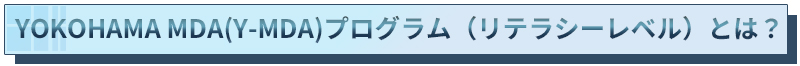 YOKOHAMA MDA(Y-MDA)プログラム（リテラシーレベル）とは？